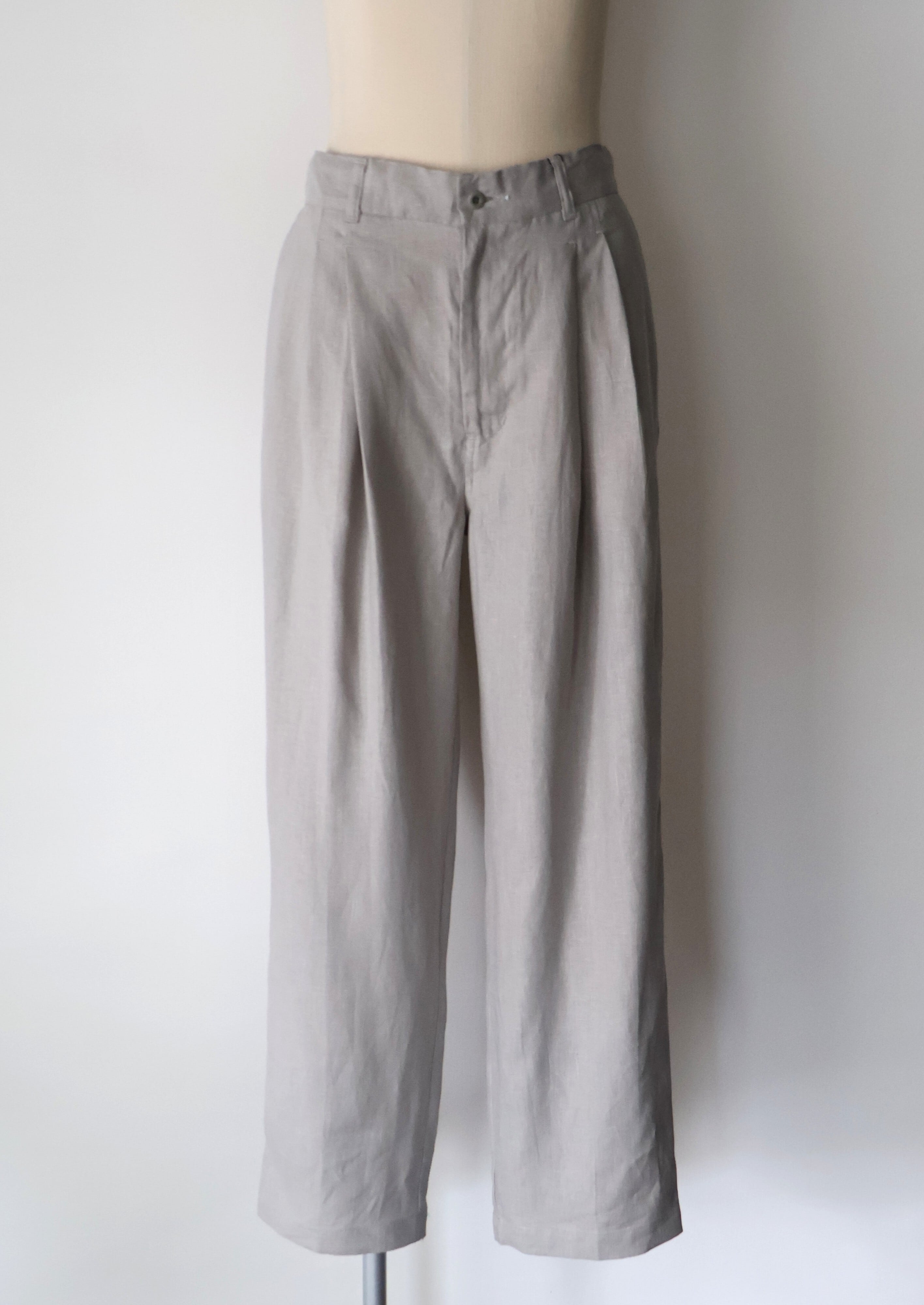 STILL BY HAND “ Linen Tapered Pants ( Taupe )” | H.inch/アッシュ