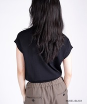 【直営限定ITEM】フレンチスリーブニットTOPS (BLACK) CQ-47071H