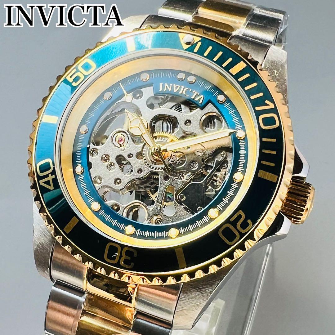 INVICTA インビクタ メンズ 腕時計 自動巻き ブルー 青 ゴールド