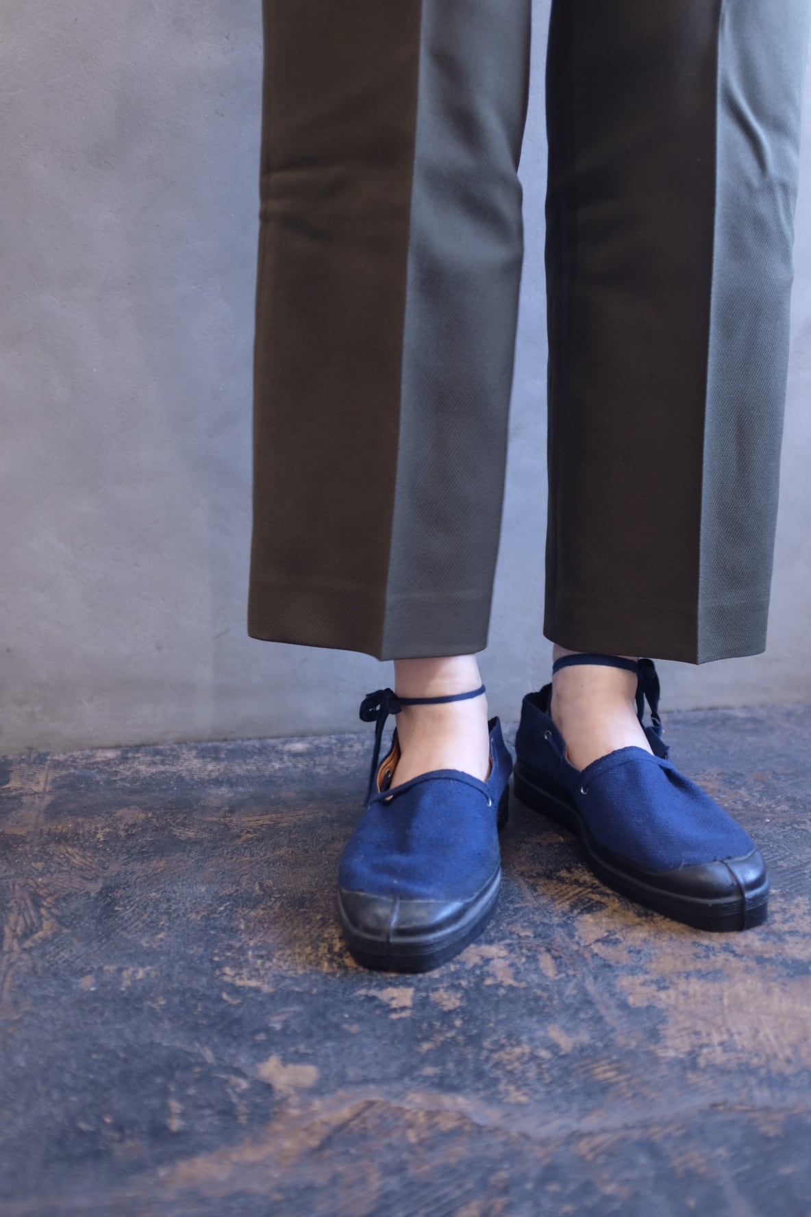 VINTAGE] 1940s French navy espadrille dead stock size39  YES-姫路の美容院と服のお店YES(イエス)です。