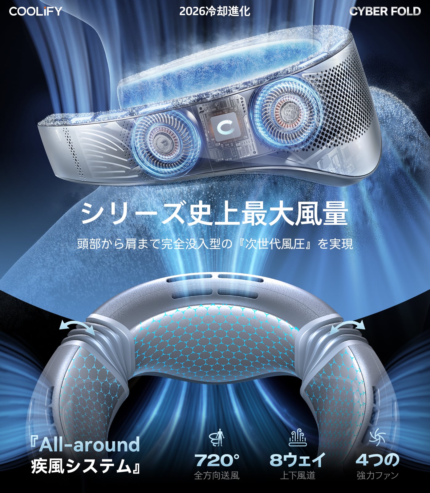 TORRAS（トラス）COOLiFY CYBER FOLD ネッククーラー 【2026年モデル