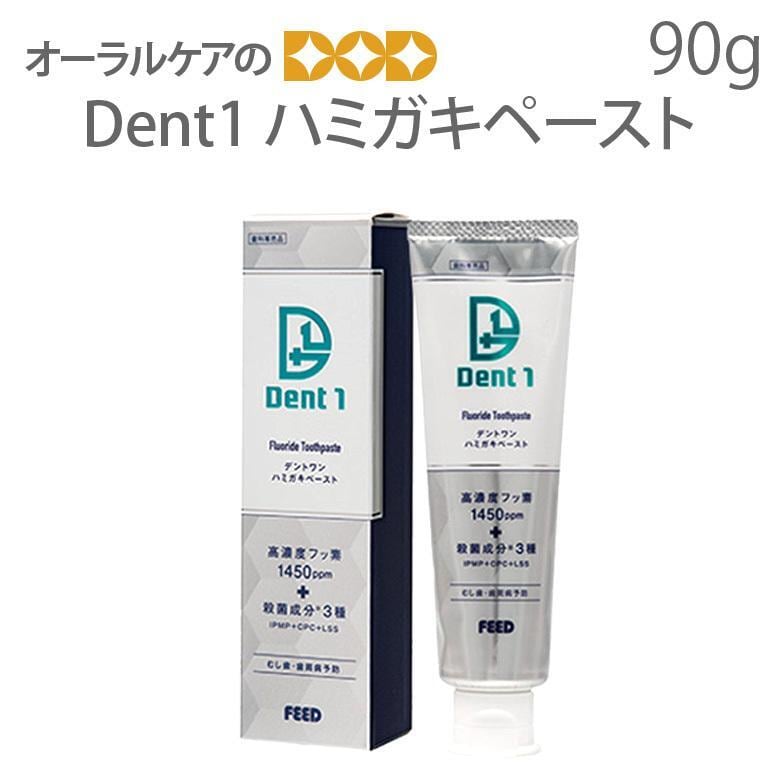 歯磨き粉 Dent1ハミガキペースト 90g 1本 フッ素1450ppm メール便不可