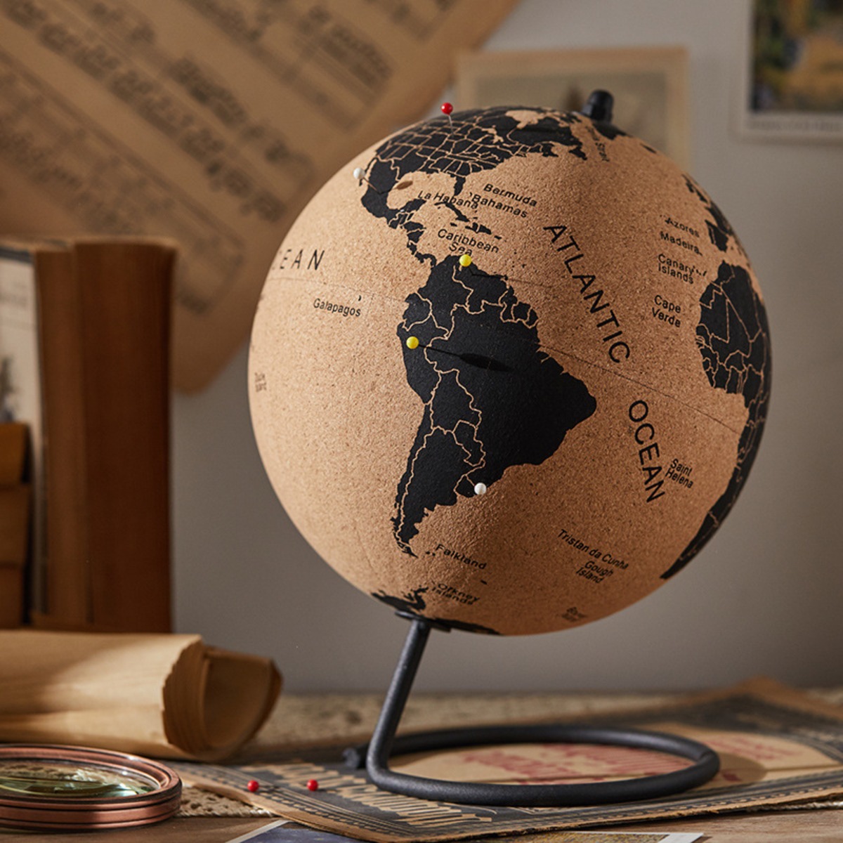 新品⭐️送料込⭐️コルクの地球儀 ライフスタイルセレクトオンラインショップ | コルク製地球儀_IM50615 文房具・ステーショナリー