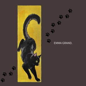 夜影を纏う黒猫ショール　E00606