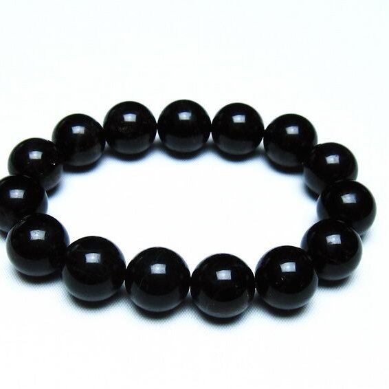 モリオン 黒水晶 ブレスレット 14mm 一点物 メール便可 [M便 1/10] 111-46356