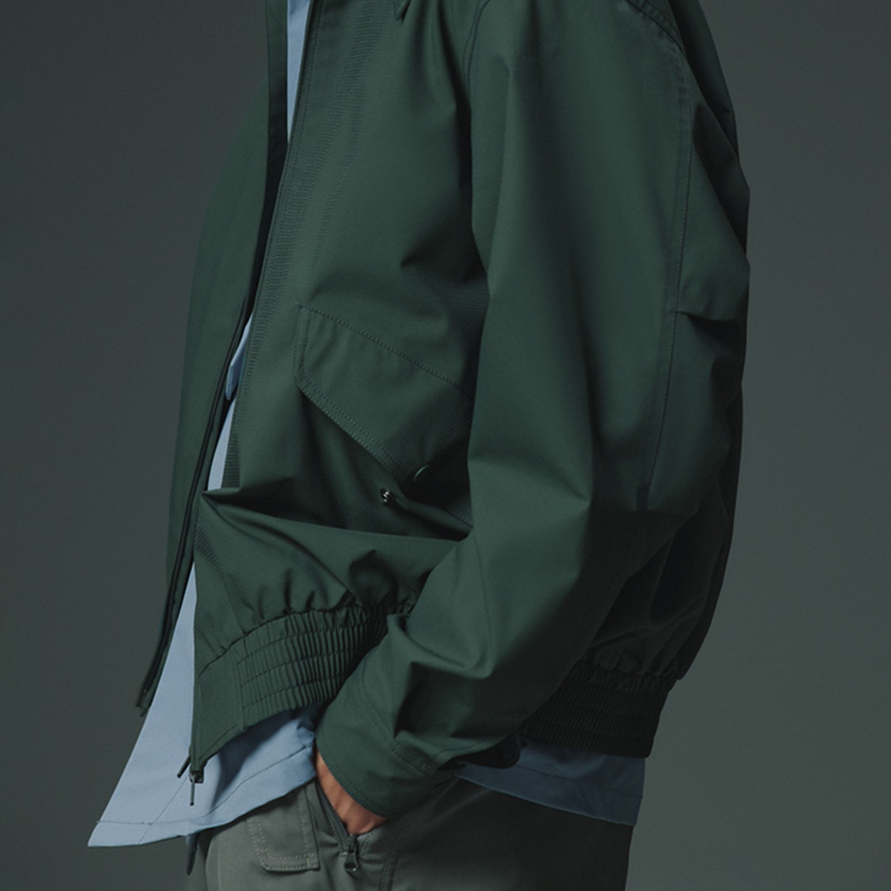 シンプルベーシックハリントンジャケット　963