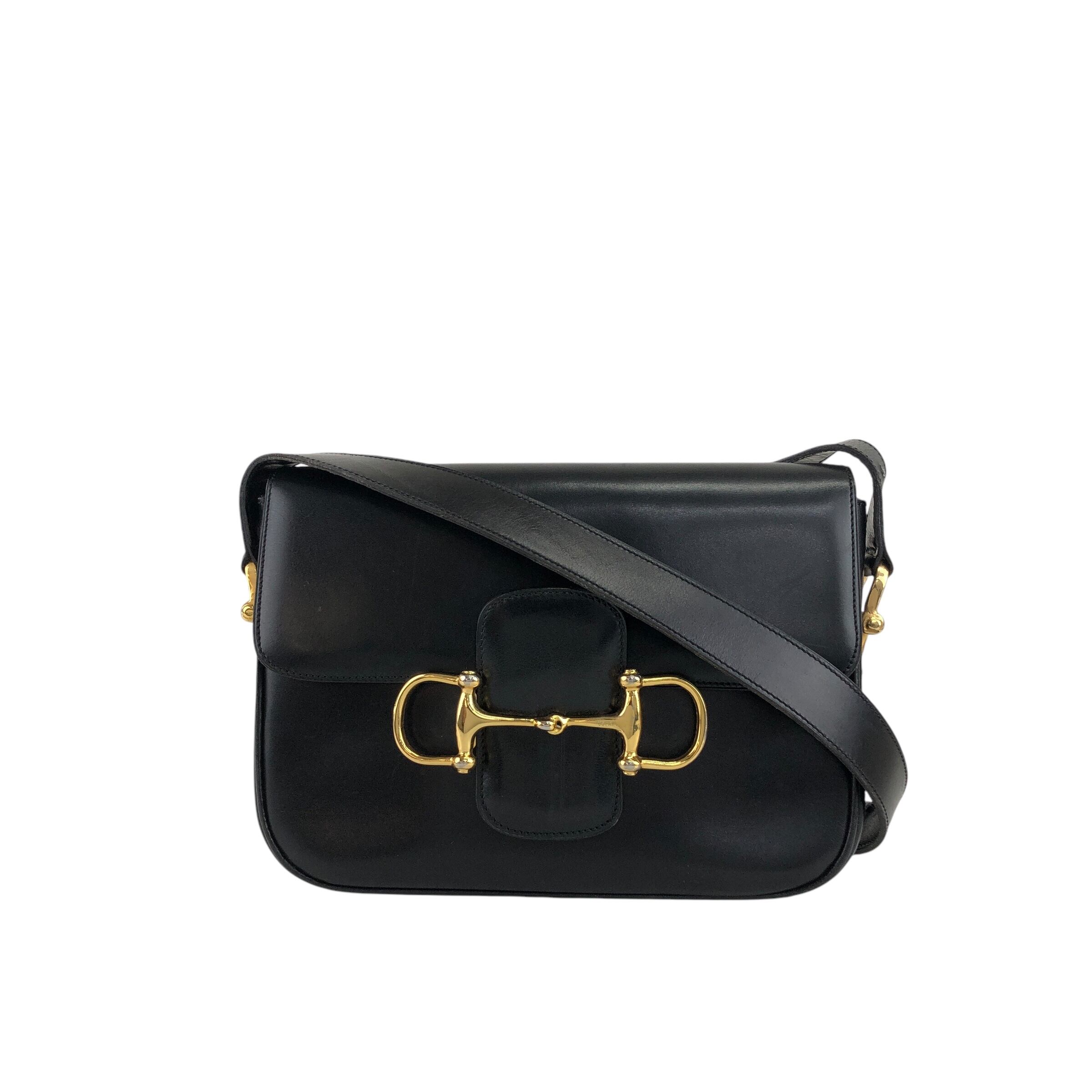 CELINE セリーヌ ショルダーバッグ ブラック ホースビット レザー