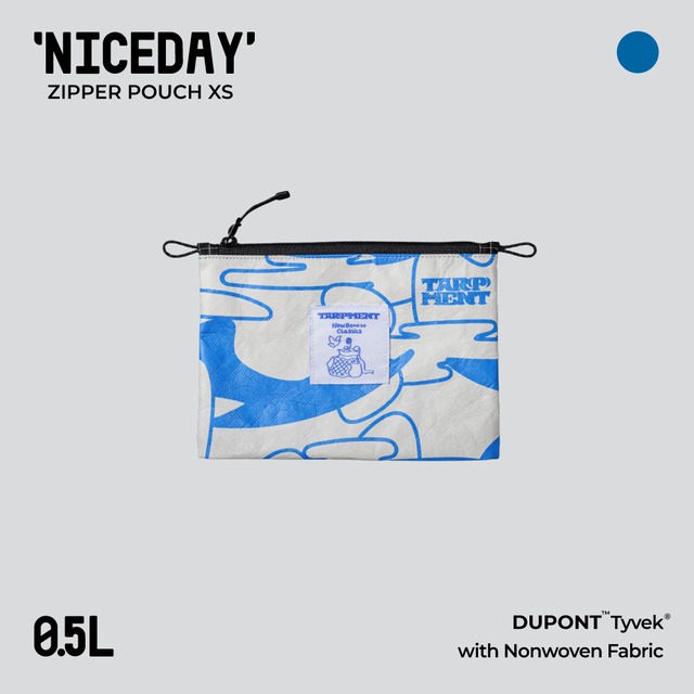 TAR(P)MENT タイベック ジッパーポーチ XSサイズ  Tyvek Zipper Pouch XS 'NICEDAY' CAMO