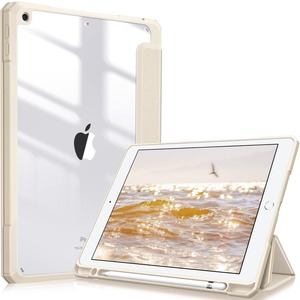 【特価処分】Fintie iPad 10.2 ケース iPad 第9 / 8 / 7世代 ケース 2021 2020 2019 透明バックカバー Apple Pencil 収納可能 三つ折スタンド スリープ機能 軽量 薄型 傷つけ防止 PU合成レザー TPU (モデル番号A2602、A2603、A2604、A2605)(スターライト)