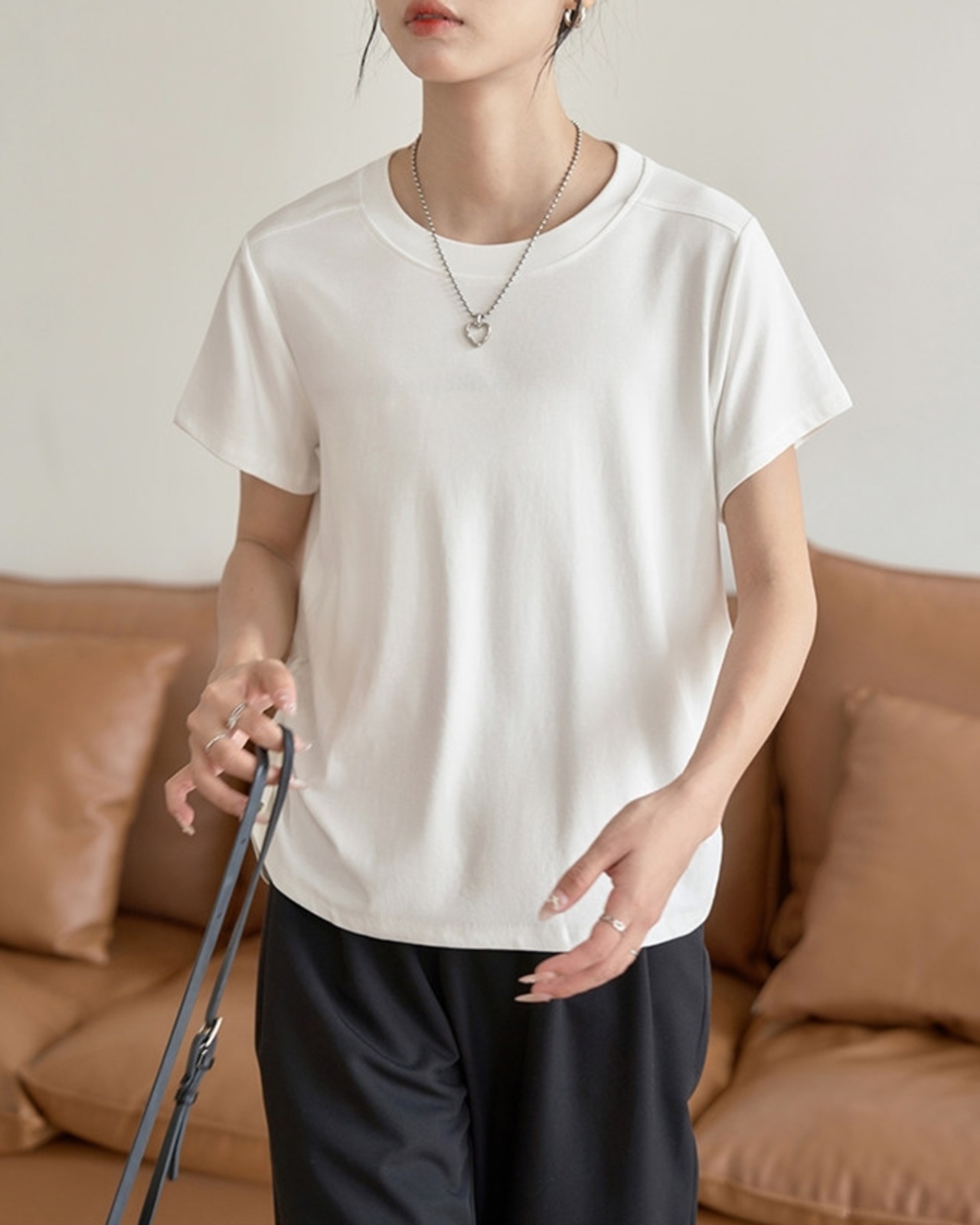 ドローストリングサイドギャザーTシャツ 2color A1084 - 12