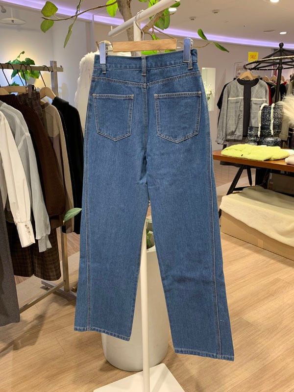 フラワー刺繍デニムパンツ［Color:インディゴ］［Size:S,Mサイズ］通常