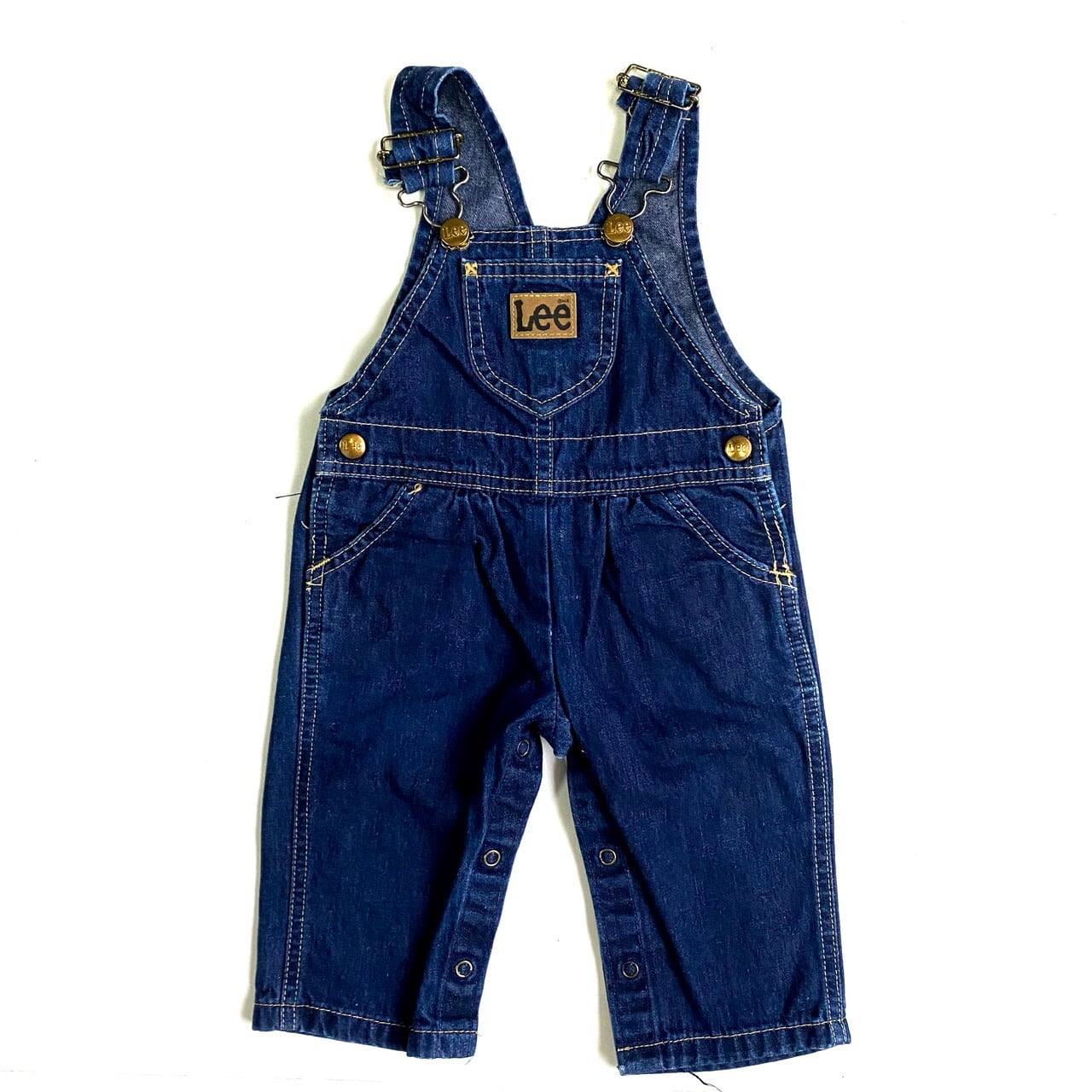 Kids 80年代 Usa製 Lee リー 濃紺 デニム オーバーオール キッズ 12mo 1歳位 80cm相当 古着 ロンパース ベビー服 子供服 オーバーオール Cave 古着屋 公式 古着通販サイト