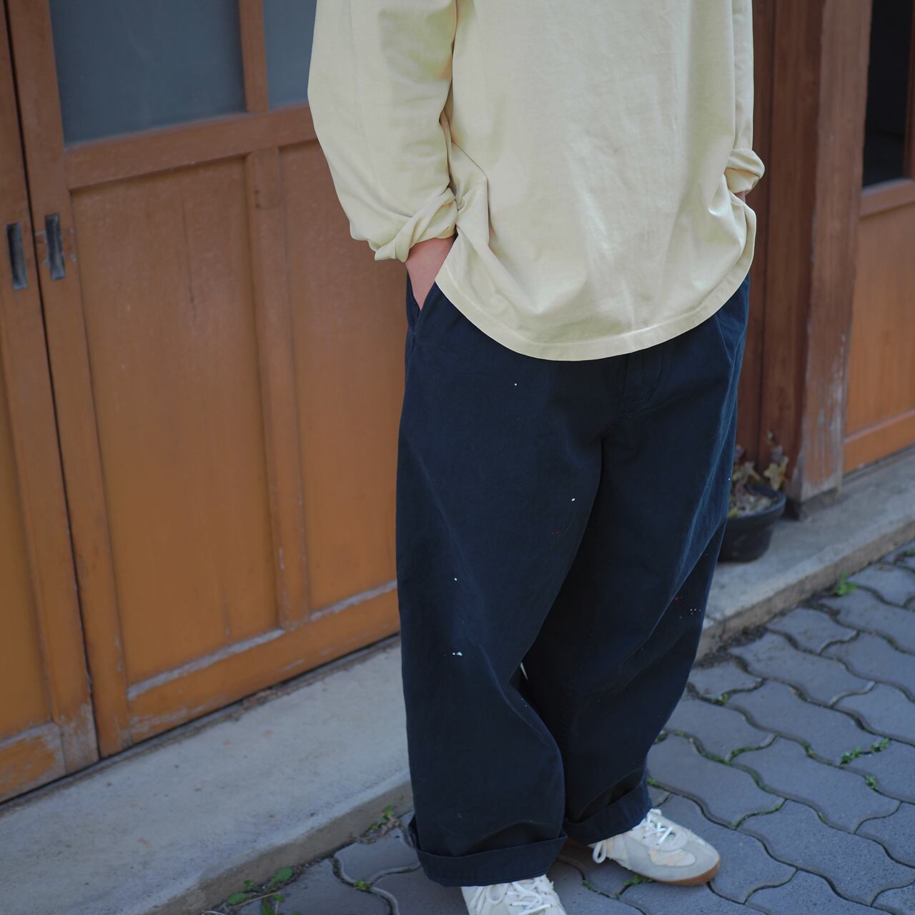 YOKO SAKAMOTO WORK TROUSERS FADE BLACK | PAY ID