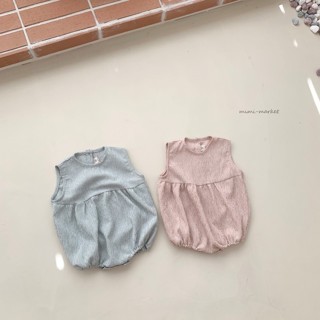 【即納】mimi market　Stripes Bodysuit  ブルー　赤　2色