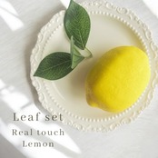 "即納" Realtouch Lemon [leaf set] ：造花  レモン　葉っぱ付きフェイク フルーツ 檸檬 飾り  撮影小物