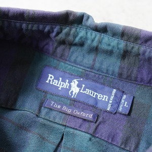 90s Ralph Lauren black watch shirt "The Big Oxford" [L] 古着