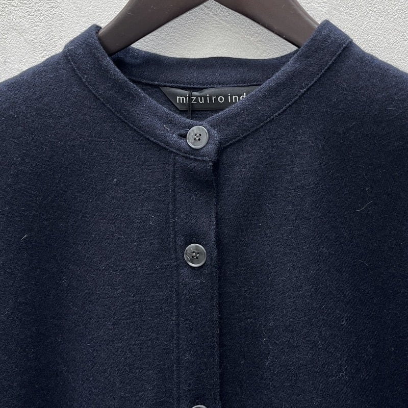 mizuiro-ind(ミズイロインド)スタンドカラーシャツワンピース 4-250046