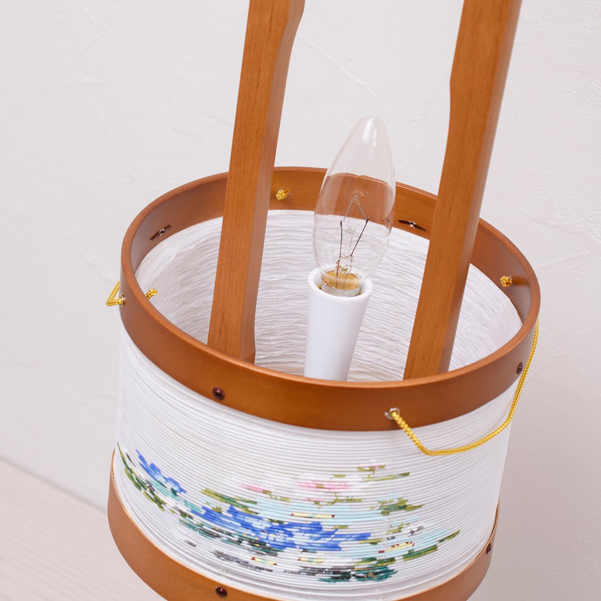 盆提灯【やすらぎ行灯 二重】中輪菊｜モダン｜ おしゃれ ｜コンパクト