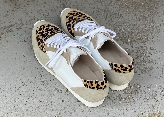 【レオパードアレンジ】大人カジュアル他には無いハンドメイドの柔らかい履き心地。