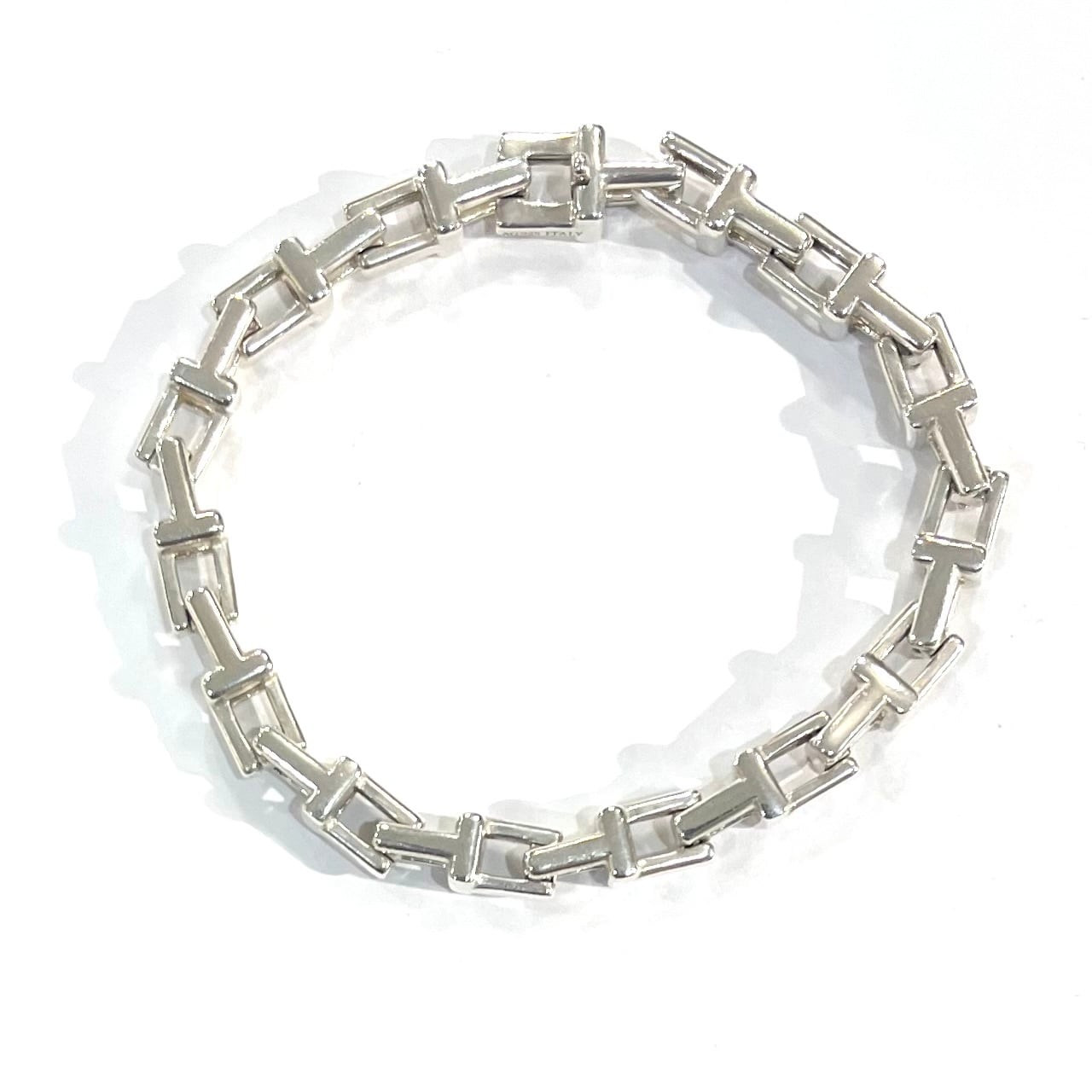 激レア♡希少♡TIFFANY♡ヴィンテージ♡ラージブレスレット♡SILVER製 激レア【TIFFANY&CO. 】2616 ボリューム 重厚感Tモチーフ リンク