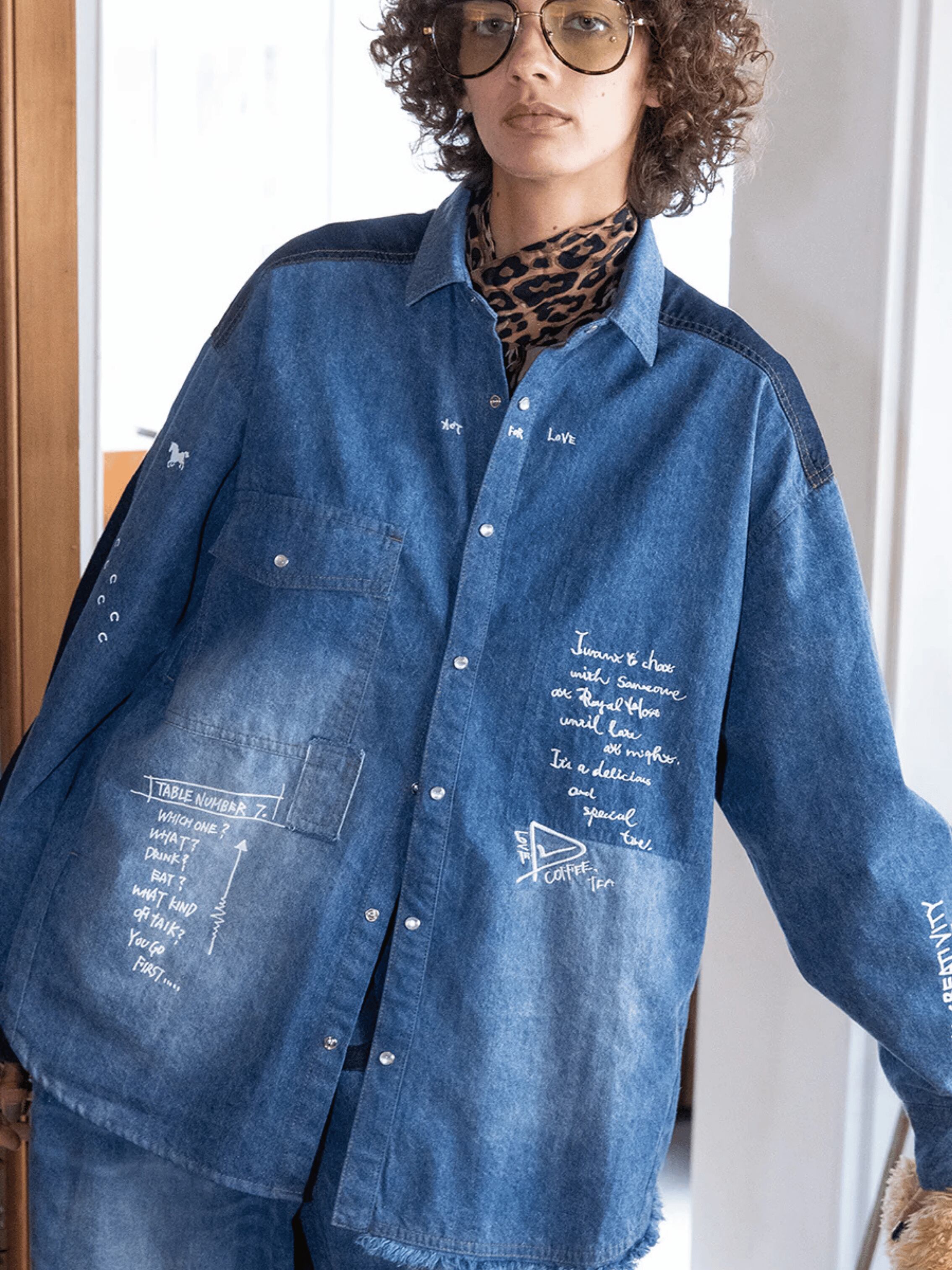 GRAFFITI DENIM SHIRT インディゴ