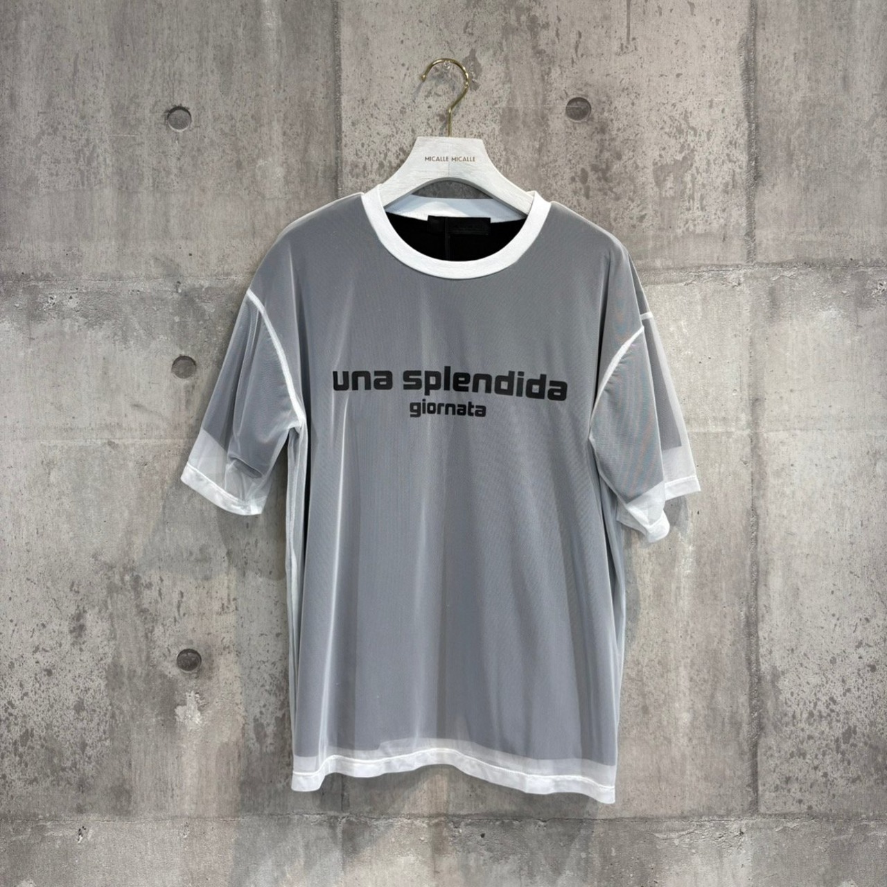 MXB149EA チュールレイヤードプリントTシャツ