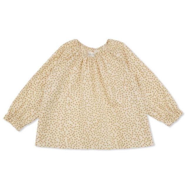 KONGESSOEJD KONGESSLØJD コンゲススロイド pilou blouse buttercupyellow ブラウス　トップス　花柄　オーガニックコットン１００％　北欧デザイン　海外子供服　出産祝い