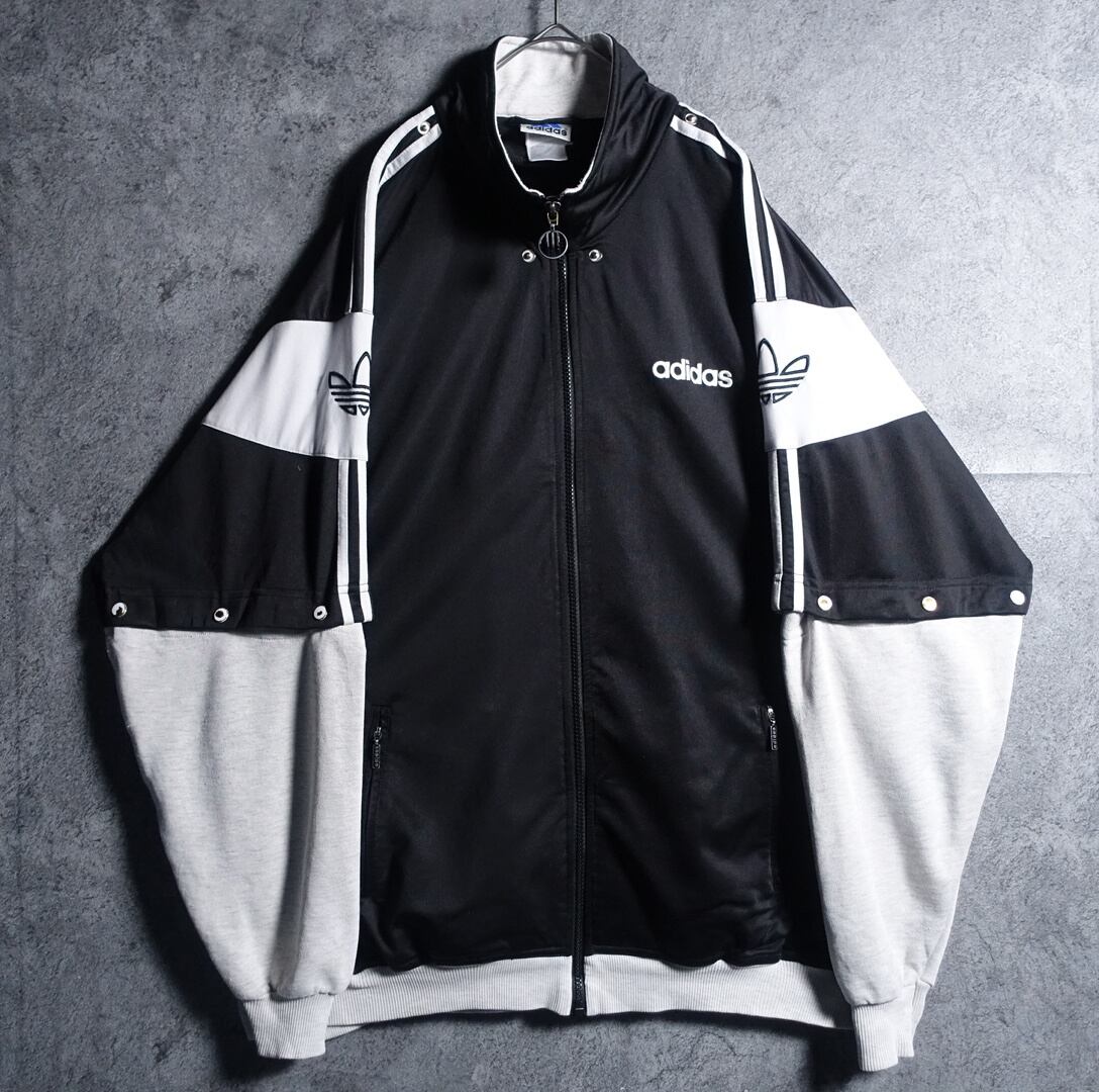 90s “adidas” Monotone embroidery logo 2way design track jacket