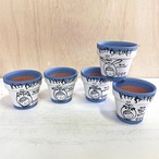 【リメイク鉢】2.5号丸鉢　KEEP SMILINGシリーズ　定番　ブルー