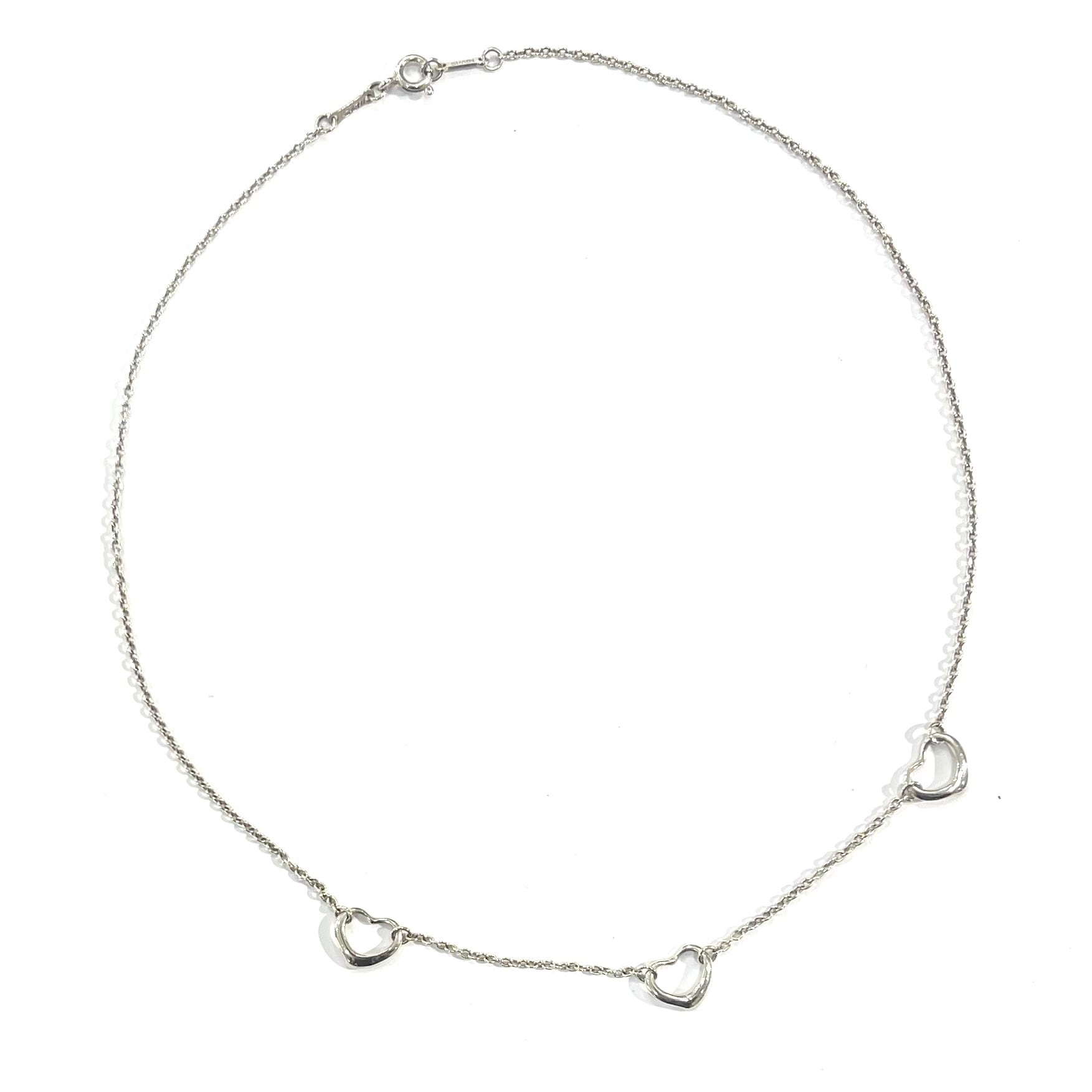 TIFFANY & Co.】2758 ティファニートリプル オープンハート ネックレス