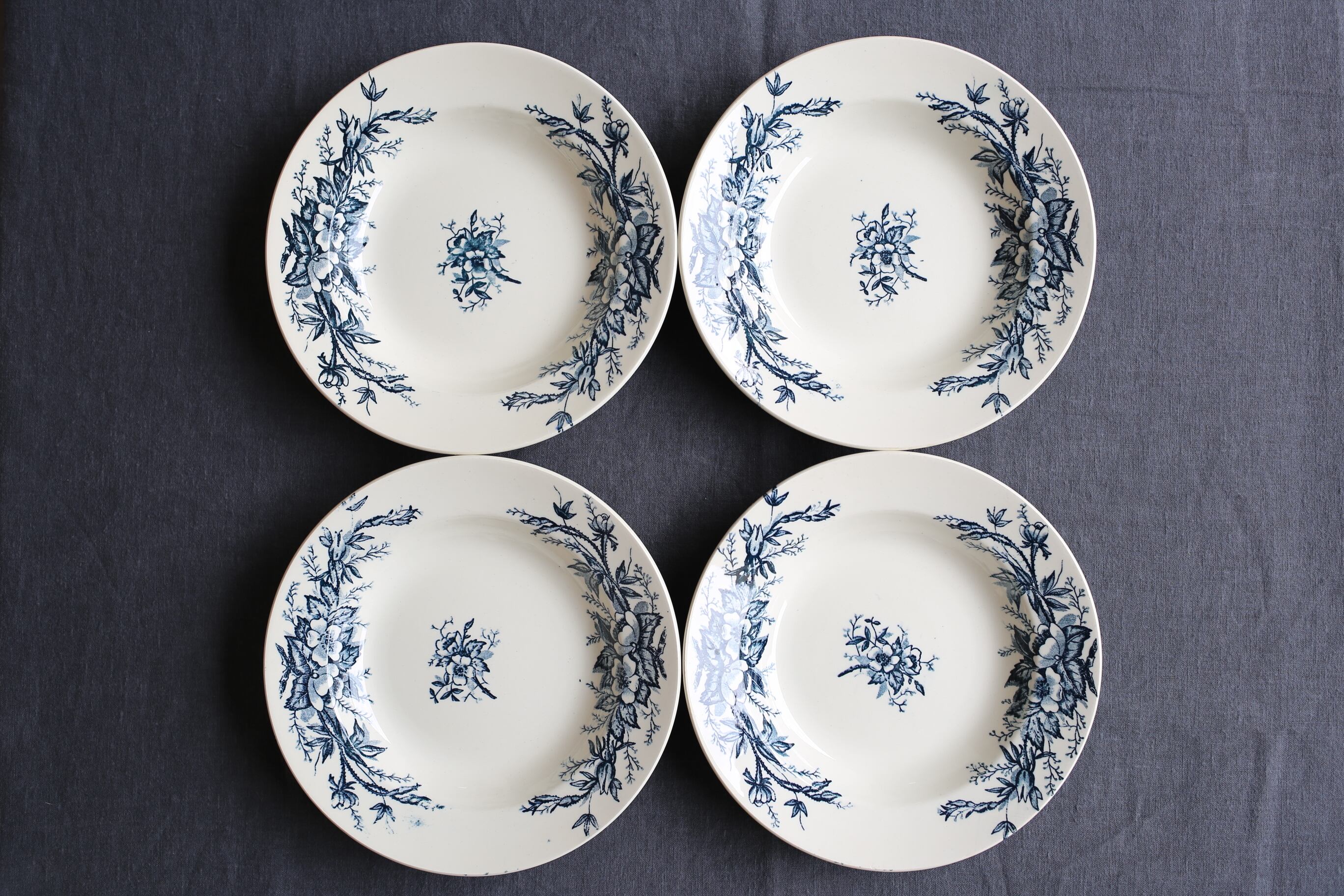 フランス アンティーク Choisy le Roi ショワジールロワ『EGLANTINES』深皿