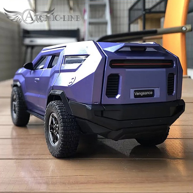 レズヴァニ ヴェンジェンス SUV ミニカー 1/24 全3色 ライト点灯 エンジンサウンド 合金モデル 模型 ジオラマ