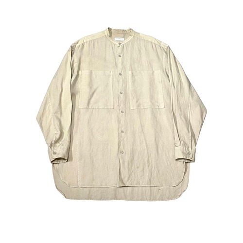 TOMORROWLAND - Band Collar Linen Shirt (size-S) ¥11000+tax