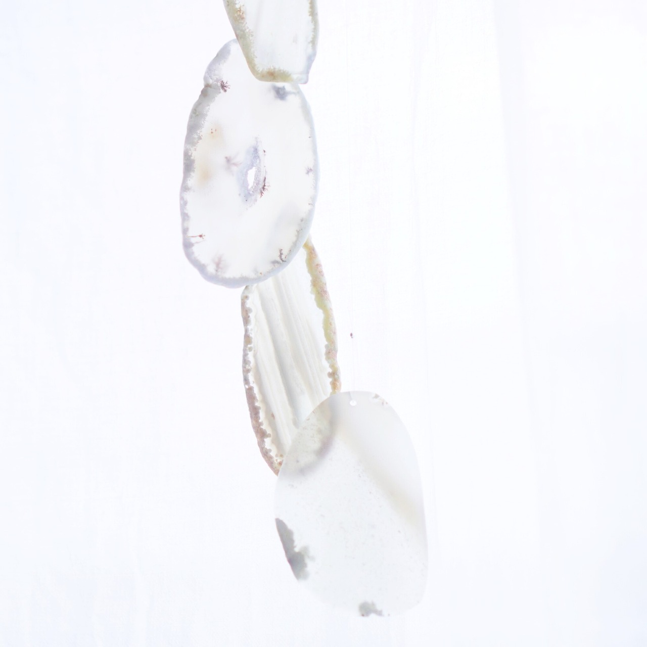 Snow White 03 - アゲートヒーリングチャイム / Agate Sun Catcher Wind Chime 323