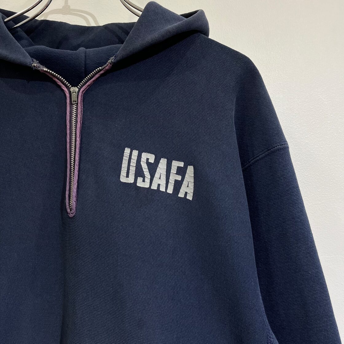 70s Champion Reverse Weave Harf Zip Hoodie “USAFA” 70年代 
