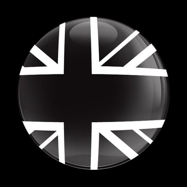 ゴーバッジ(ドーム)（CD0224 - FLAG UK BW BLACKJACK） - 画像1