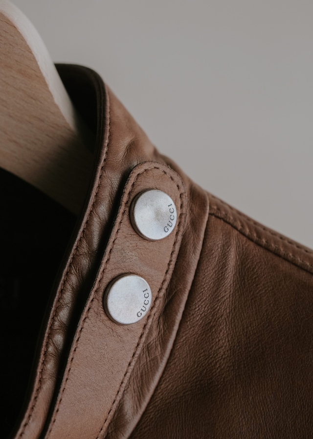 00's GUCCI by TOM FORD genuine leather single riders jacket