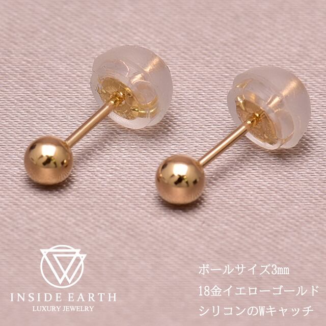 K18刻印 転がら カフスボタン 6g