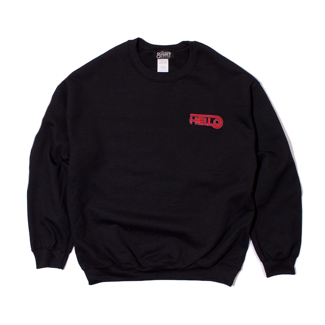 HELLO CREWNECK SWEAT #BLACK