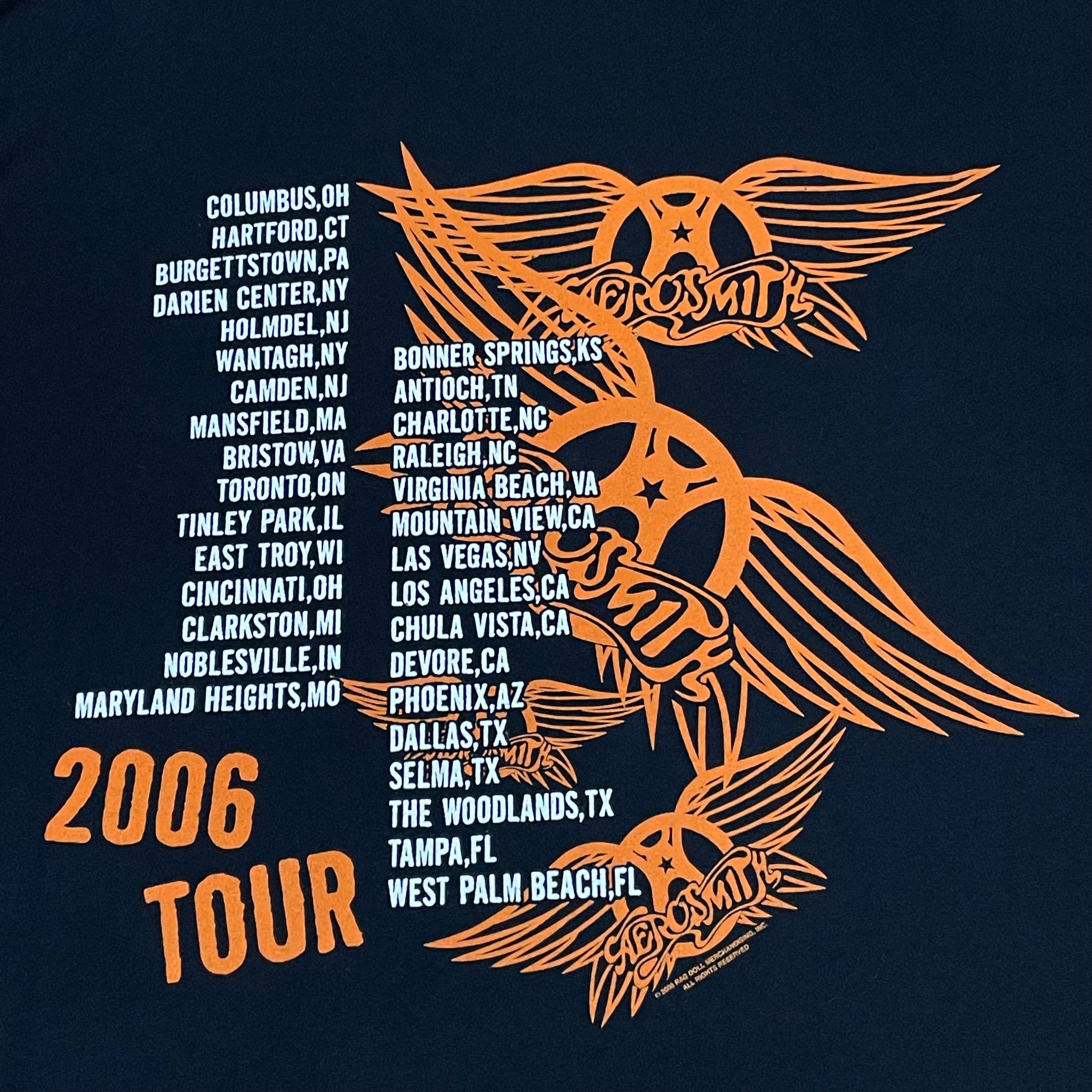 L】【00年代】Aerosmith エアロスミス 2006年ツアー ツアーTシャツ