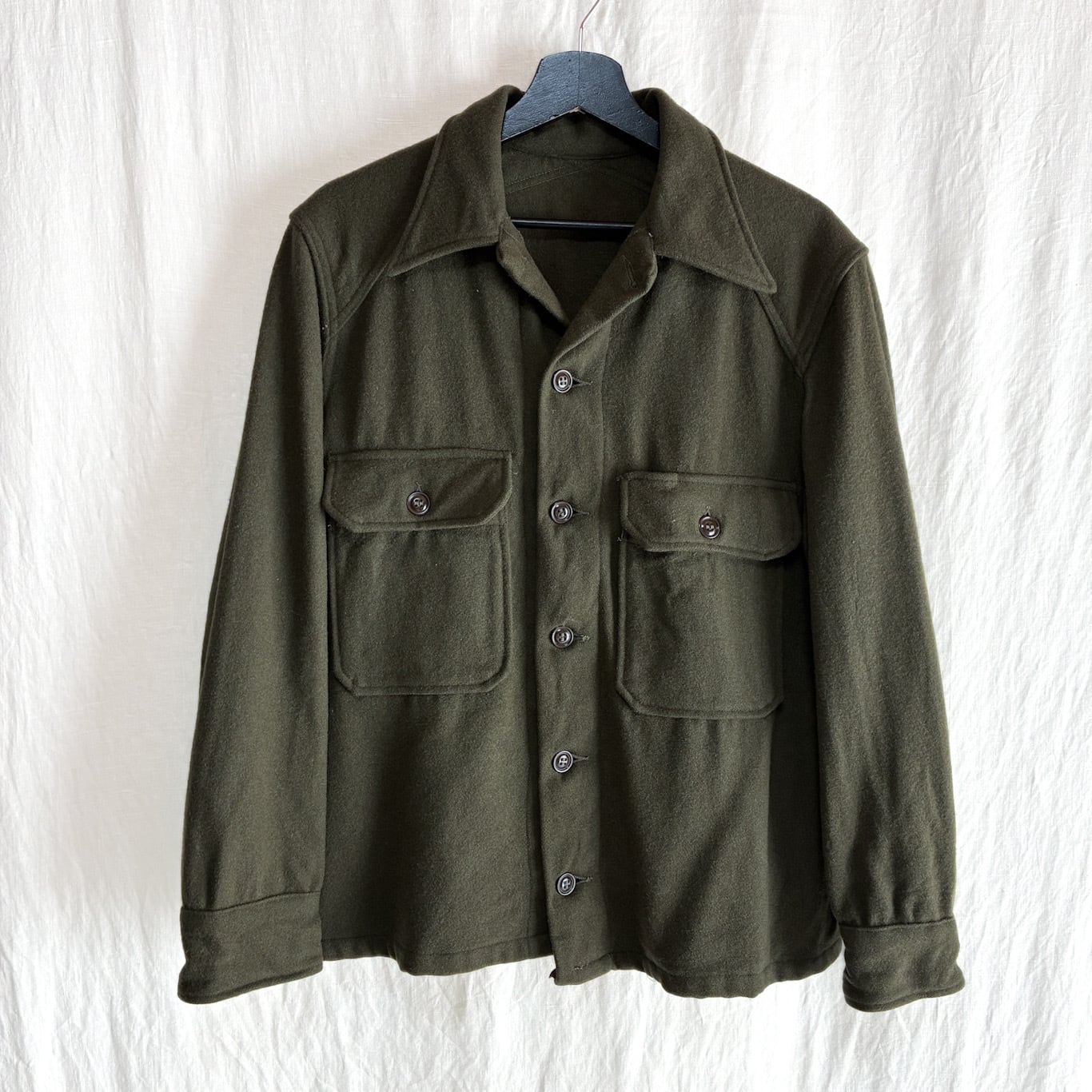 良品 韓国軍 襟章 ワッペン付き HBT バクテリア アメーバカモ 迷彩