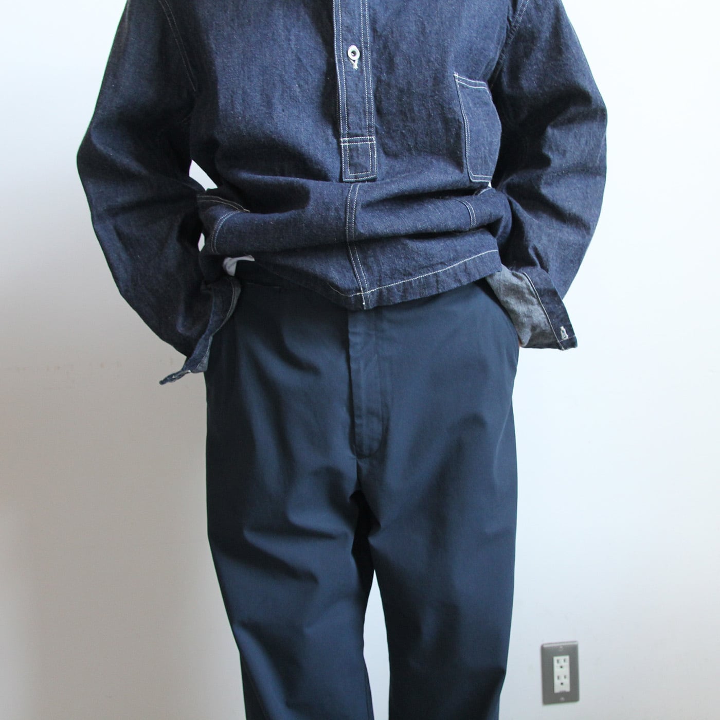 ENDS and MEANS/エンズアンドミーンズ Work Chino (Navy) | giraffe