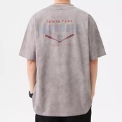 ラウンドネックプリントTシャツ A4328