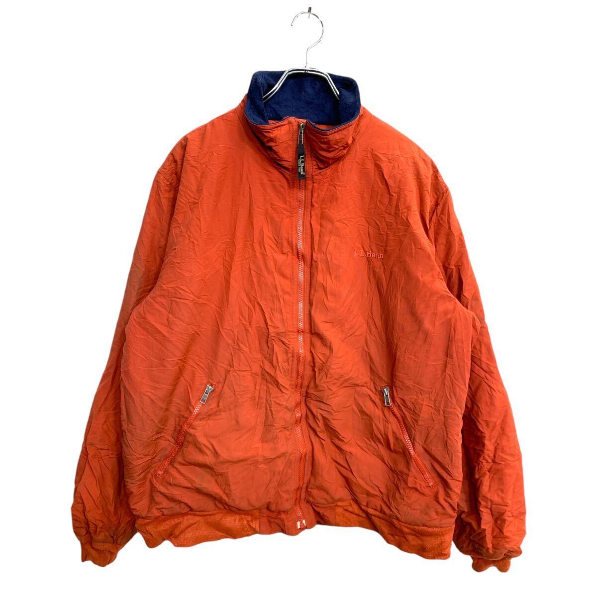 L.L.Bean ナイロンジャケットLサイズ エルエルビーン オレンジ系 古着