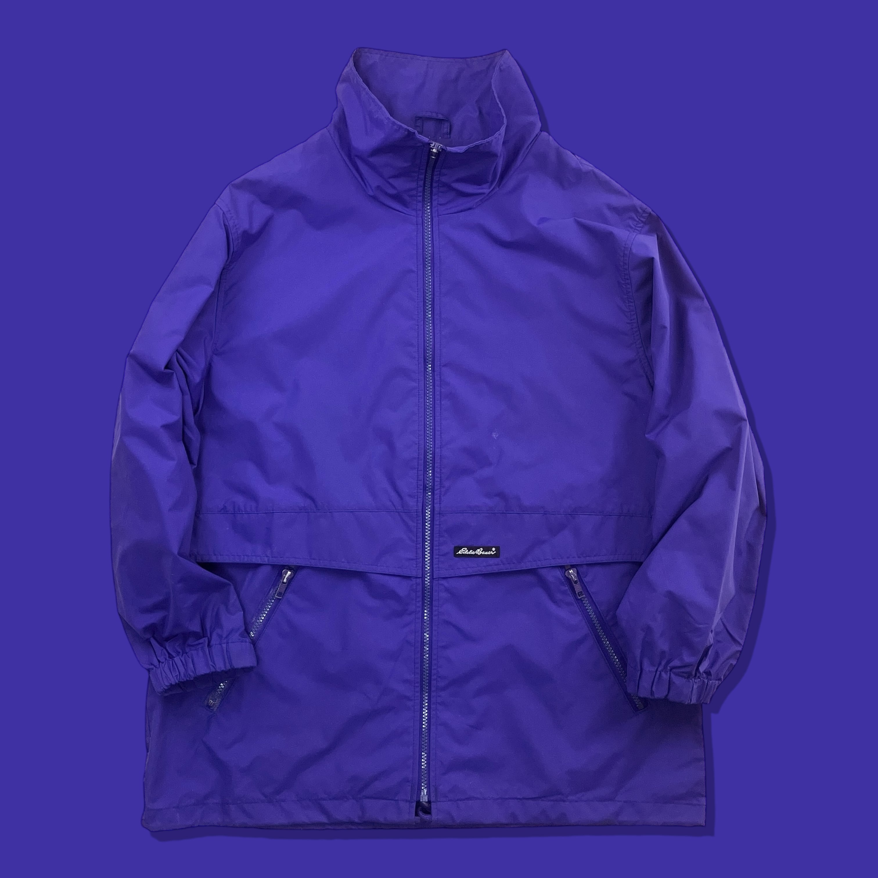 90s Eddie Bauer Stand Collar Nylon Jacket