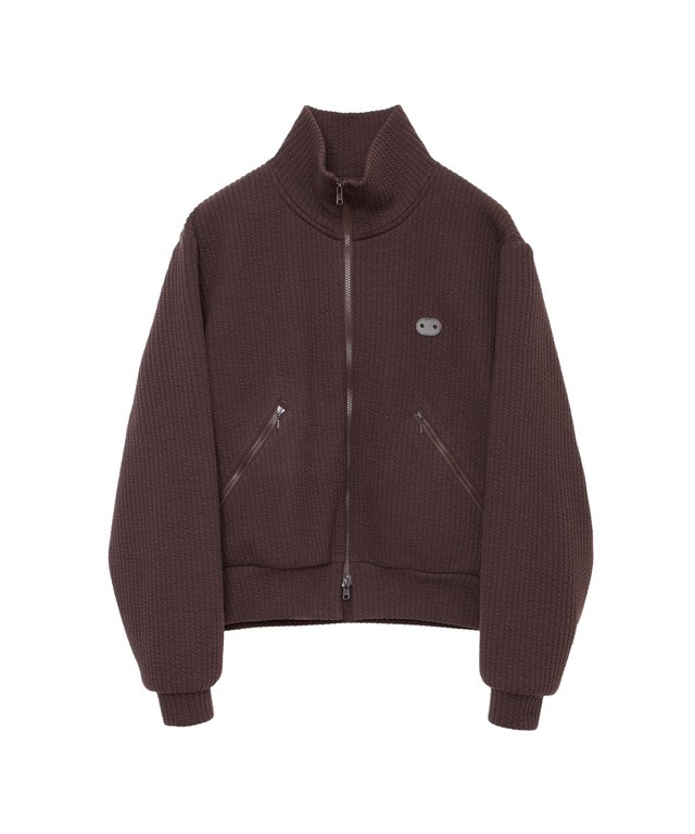 MATSUFUJI / M253-0702 / STRIPE JACQUARD STAND COLLAR JACKET (BROWN)