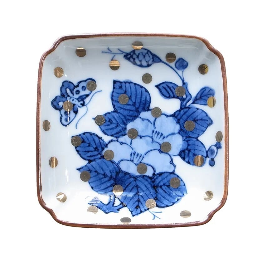 MAME 牡丹蝶文角皿