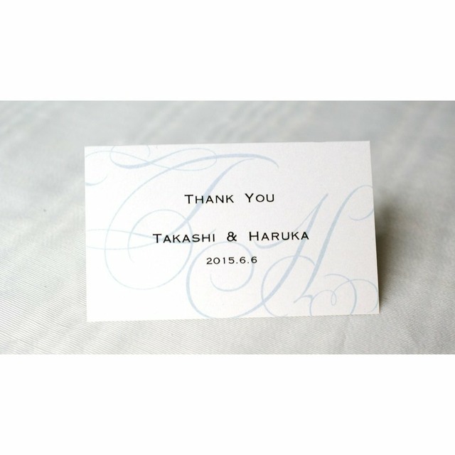 メッセージカード 名刺サイズ イニシャル Piccoro Mariage オーダーメイドの結婚式アイテム おしゃれなウエディング演出グッズの通販