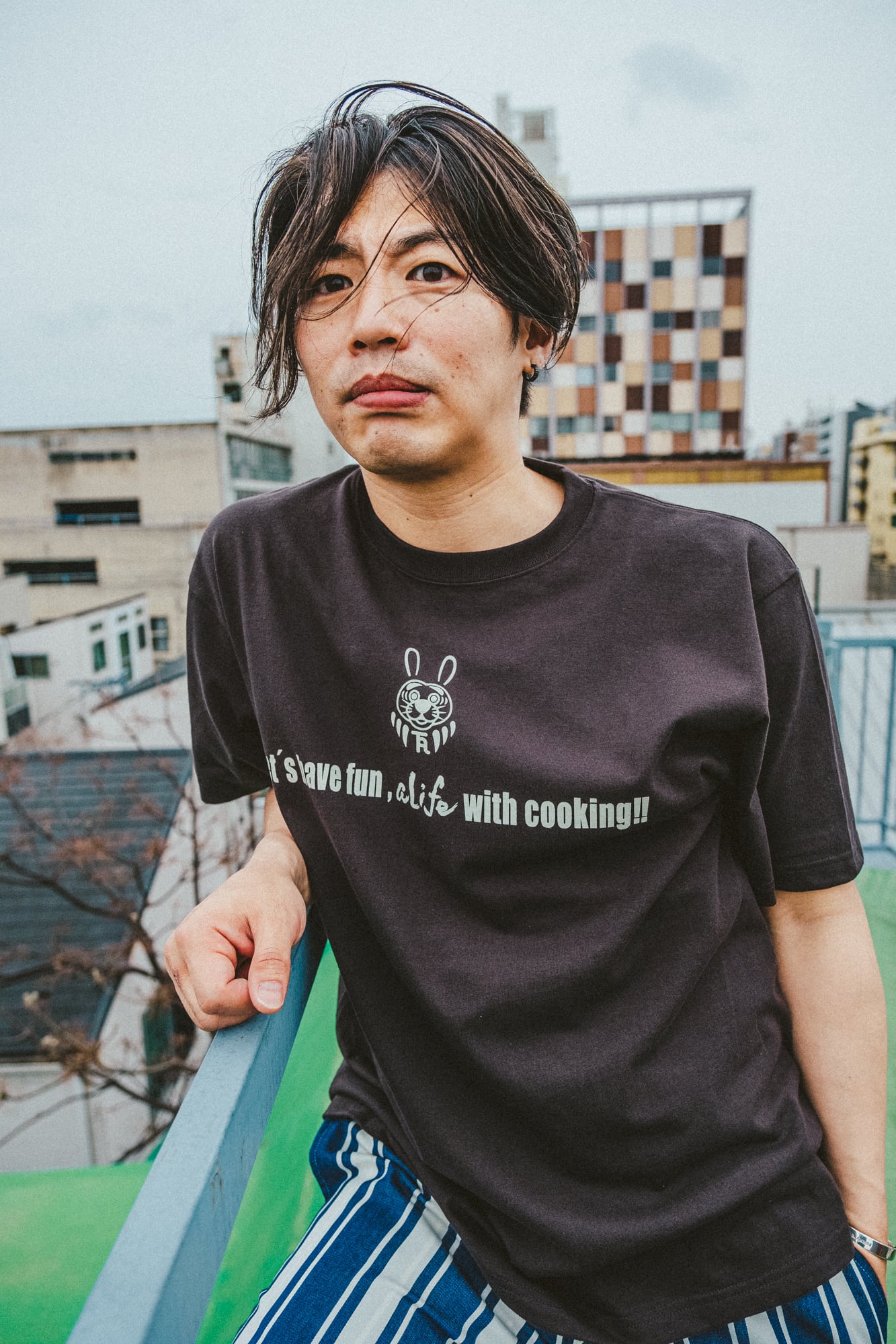 「aLife」COOKING TEE / INK BLACK