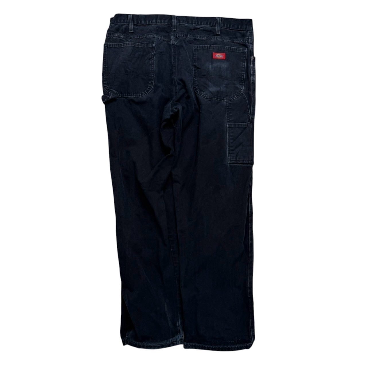 革蛸　デニム生地　看板タペストリー　フラッグ W38×L32】Lee ブラックデニムパンツ 革パッチ | 古着屋OLDGREEN